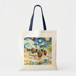 Yellowstone National Park Bison Vintage Van Gogh Tygkasse