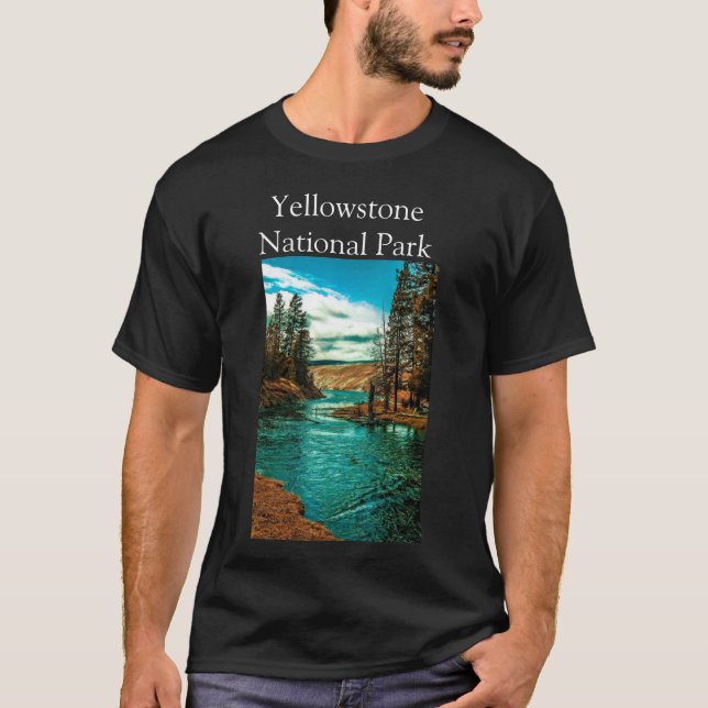 Yellowstone National Park Black Shirt T Shirt (Framsida)