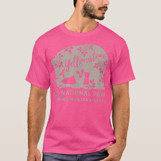Yellowstone National Park Blommigt Bear XO4U Origi T Shirt