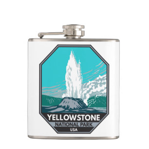 Yellowstone National Park Castle Geyser Vintage Fickplunta