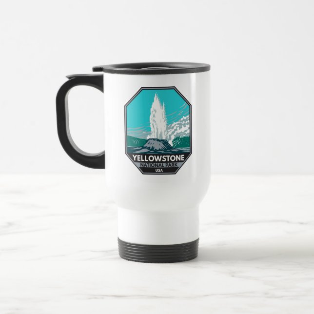 Yellowstone National Park Castle Geyser Vintage Resemugg (Vänster)