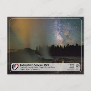 Yellowstone National Park - Castle Geyser Vykort