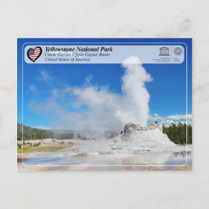 Yellowstone National Park - Castle Geyser Vykort