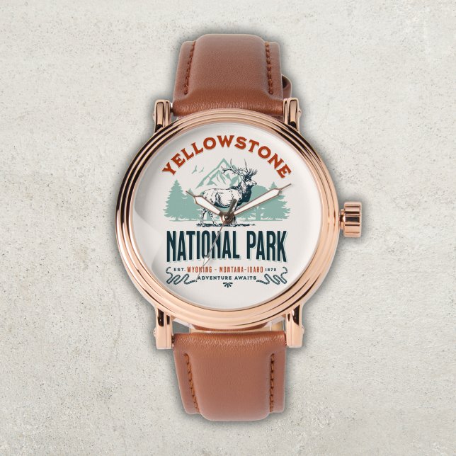 Yellowstone National Park Cute Landscape Armbandsur (Skapare uppladdad)