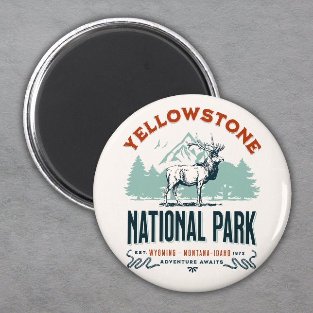 Yellowstone National Park Cute Landscape Magnet (Skapare uppladdad)