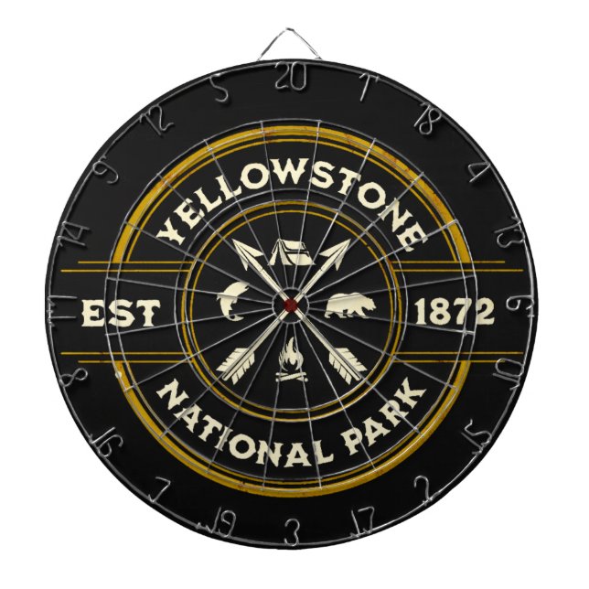 Yellowstone National Park dartboard Darttavla (Framsidan)