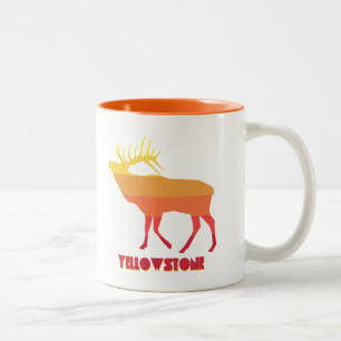 Yellowstone National Park Elk Två-Tonad Mugg