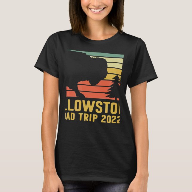 Yellowstone National Park Family Road Trip 2022 Ma T Shirt (Framsida)