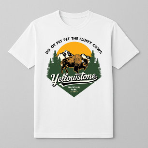Yellowstone National Park Fluffy Cows T Shirt
