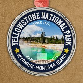 Yellowstone National Park Forest Landscape Julgransprydnad Metall
