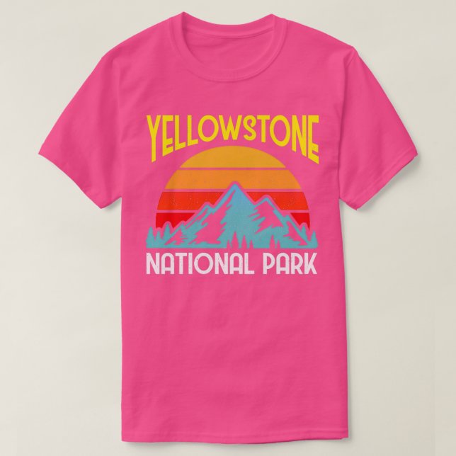 Yellowstone National Park Funny Sunset Camping Gif T Shirt (Design framsida)