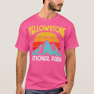 Yellowstone National Park Funny Sunset Camping Gif T Shirt