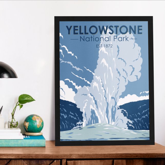 Yellowstone National Park Gamle Faithful Vintage Poster (Skapare uppladdad)