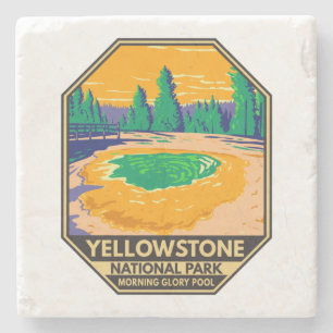 Yellowstone National Park God God Bassäng Retro Stenunderlägg