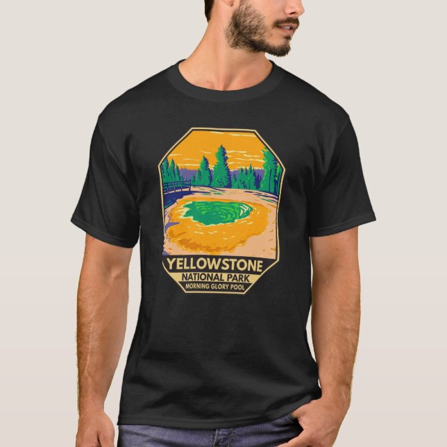 Yellowstone National Park God God Bassäng Retro T Shirt (Framsida)