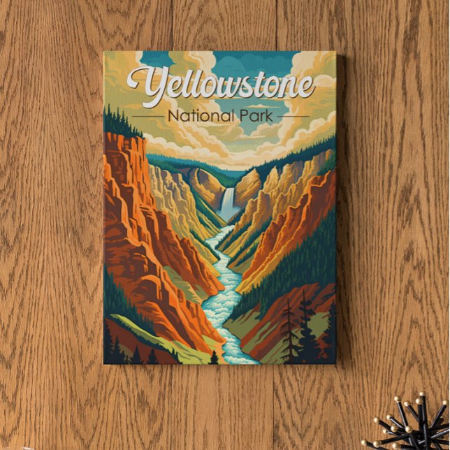 Yellowstone National Park Grand Canyon Retro Art Poster (Skapare uppladdad)