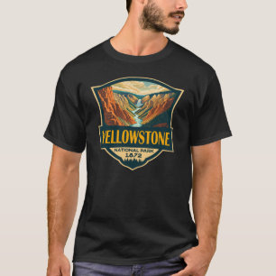 Yellowstone National Park Grand Canyon Retro Art T Shirt