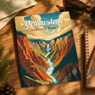 Yellowstone National Park Grand Canyon Retro Konst Vykort