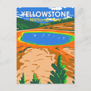 Yellowstone National Park Grand Prismatic Spring Vykort