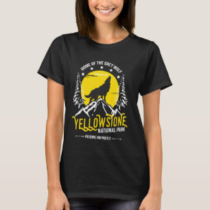 Yellowstone National Park Grått Varg Hiking & Camp T Shirt