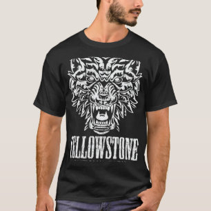 Yellowstone National Park Grått Varg Souvenir Wolv T Shirt