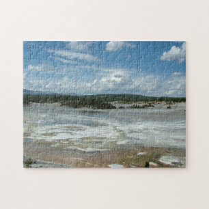 Yellowstone National Park hett land, geyser Pussel