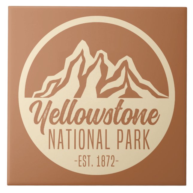Yellowstone National Park Hiking Camping Kakelplatta (Framsidan)