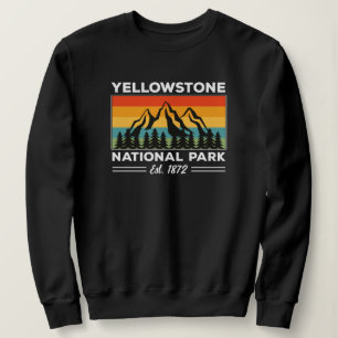 Yellowstone National Park Hiking Camping Retro T Shirt
