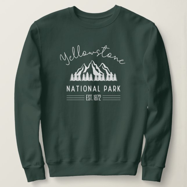 Yellowstone National Park Hiking Camping T Shirt (Design framsida)