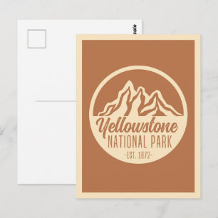Yellowstone National Park Hiking Camping Vykort