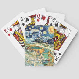 Yellowstone National Park Hot Springs Van Gogh Art Casinokort
