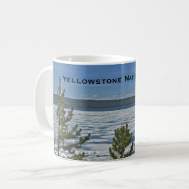 Yellowstone National Park Isig Vatten Fryst Sjö Kaffemugg