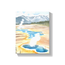 Yellowstone National Park | Landskapsvattenfärg