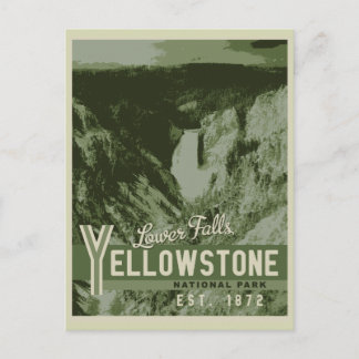 Yellowstone National Park Lower Falls-vykort Vykort