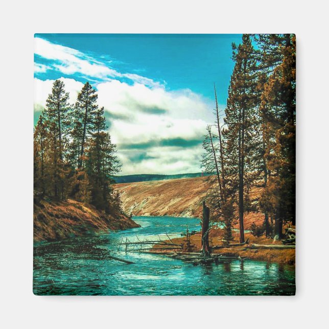Yellowstone National Park Magnit Magnet (Framsidan)