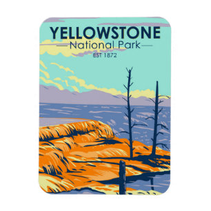 Yellowstone National Park Mammoth Hett Vår Magnet
