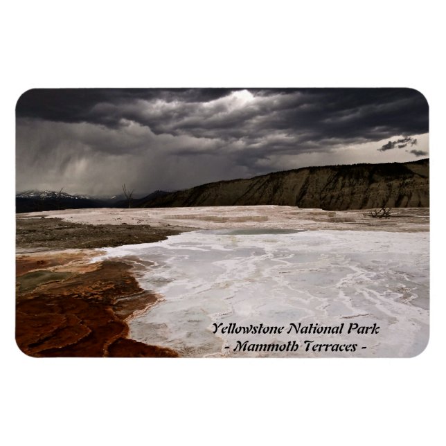 YELLOWSTONE NATIONAL PARK, MAMMOTH TERRACES (2) MAGNET (Horisontell)