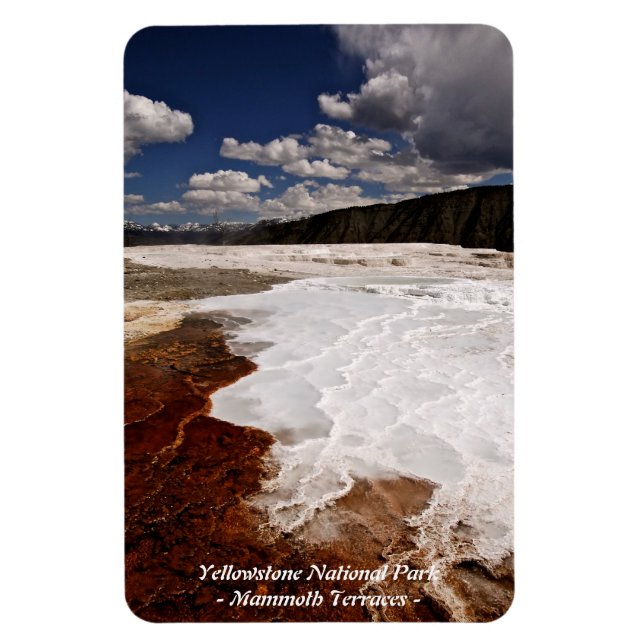 YELLOWSTONE NATIONAL PARK, MAMMOTH TERRASSERNA MAGNET (Vertikal)