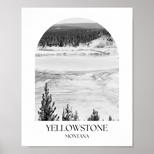 Yellowstone National Park Montana Arch Photo Print Poster (Framsidan)