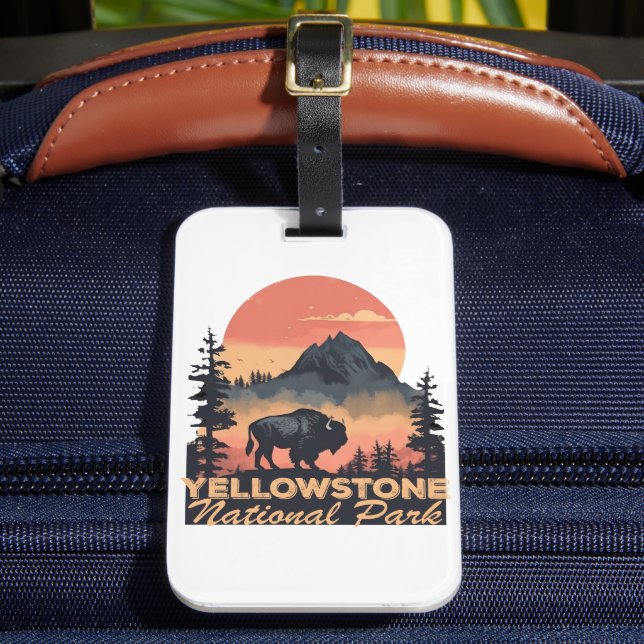 Yellowstone National Park Mountain Travel Bagagebricka (Framsida Insitu 2)