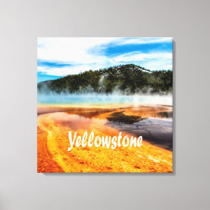 Yellowstone National Park Mountains Nature Animals Canvastryck