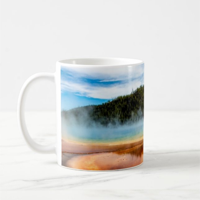 Yellowstone National Park Mountains Nature Animals Kaffemugg (Vänster)