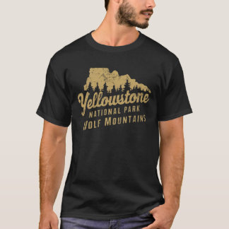 Yellowstone National Park Mountains Vintage T Shirt