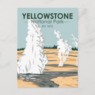 Yellowstone National Park Norris gejserbassäng Vykort