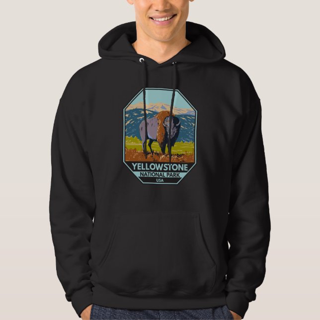 Yellowstone National Park North American Bison Hoodie (Framsida)