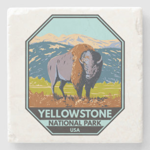 Yellowstone National Park North American Bison Stenunderlägg