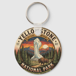 Yellowstone National Park Nyckelring | Old Faithfu