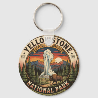 Yellowstone National Park Nyckelring | Old Faithfu