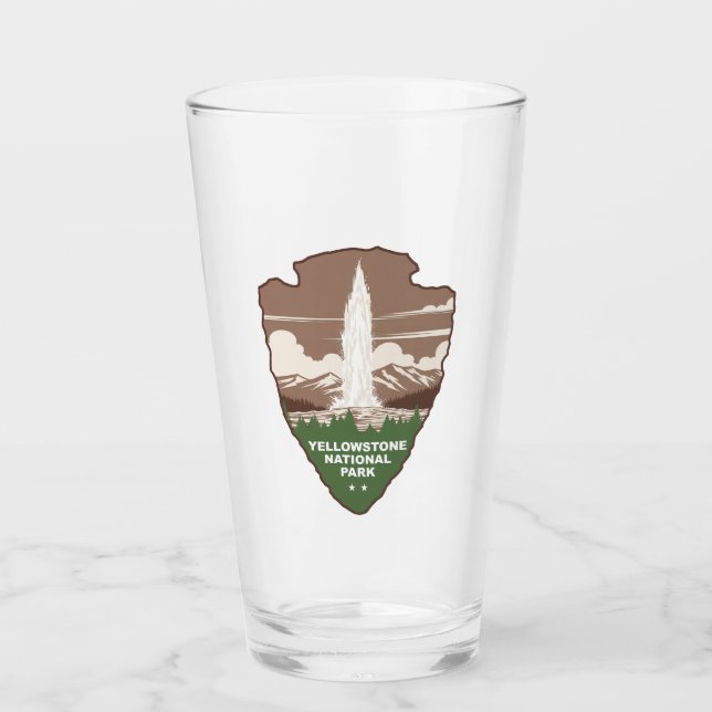 Yellowstone National Park Old Faithful Arrowhead Glaskopp (Framsida)