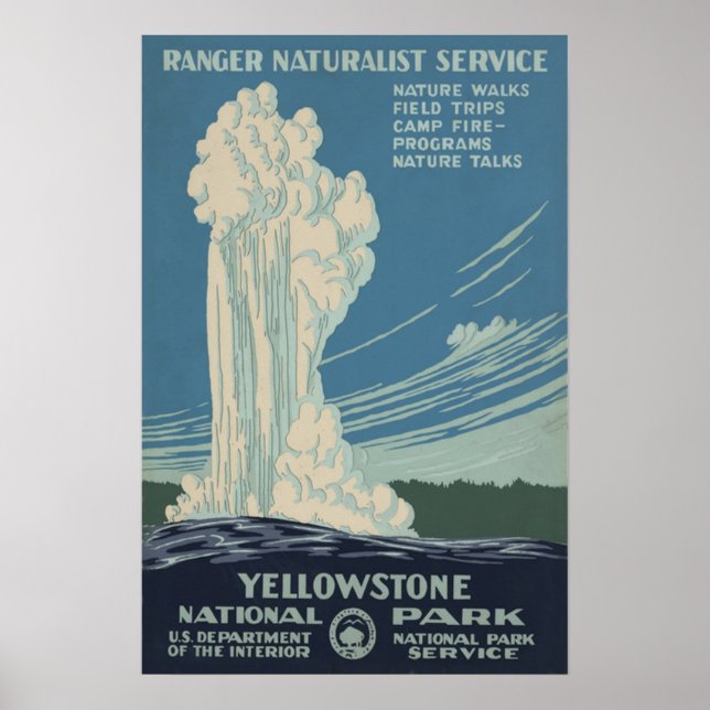 Yellowstone National Park Old Faithful Poster (Framsidan)